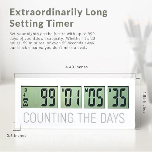 Counting the Days Countdown Clock - Up to 999 Days