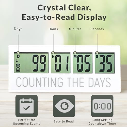 Counting the Days Countdown Clock - Up to 999 Days