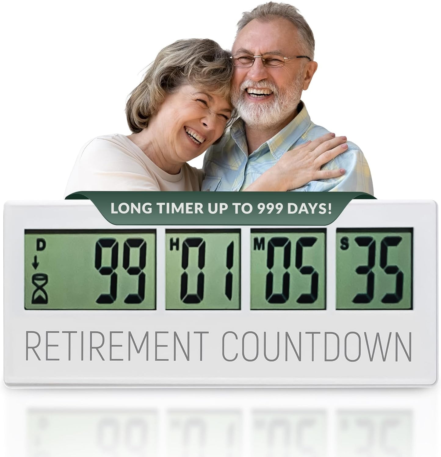 Retirement Countdown Clock - Up to 999 Days LCD Digital Timer