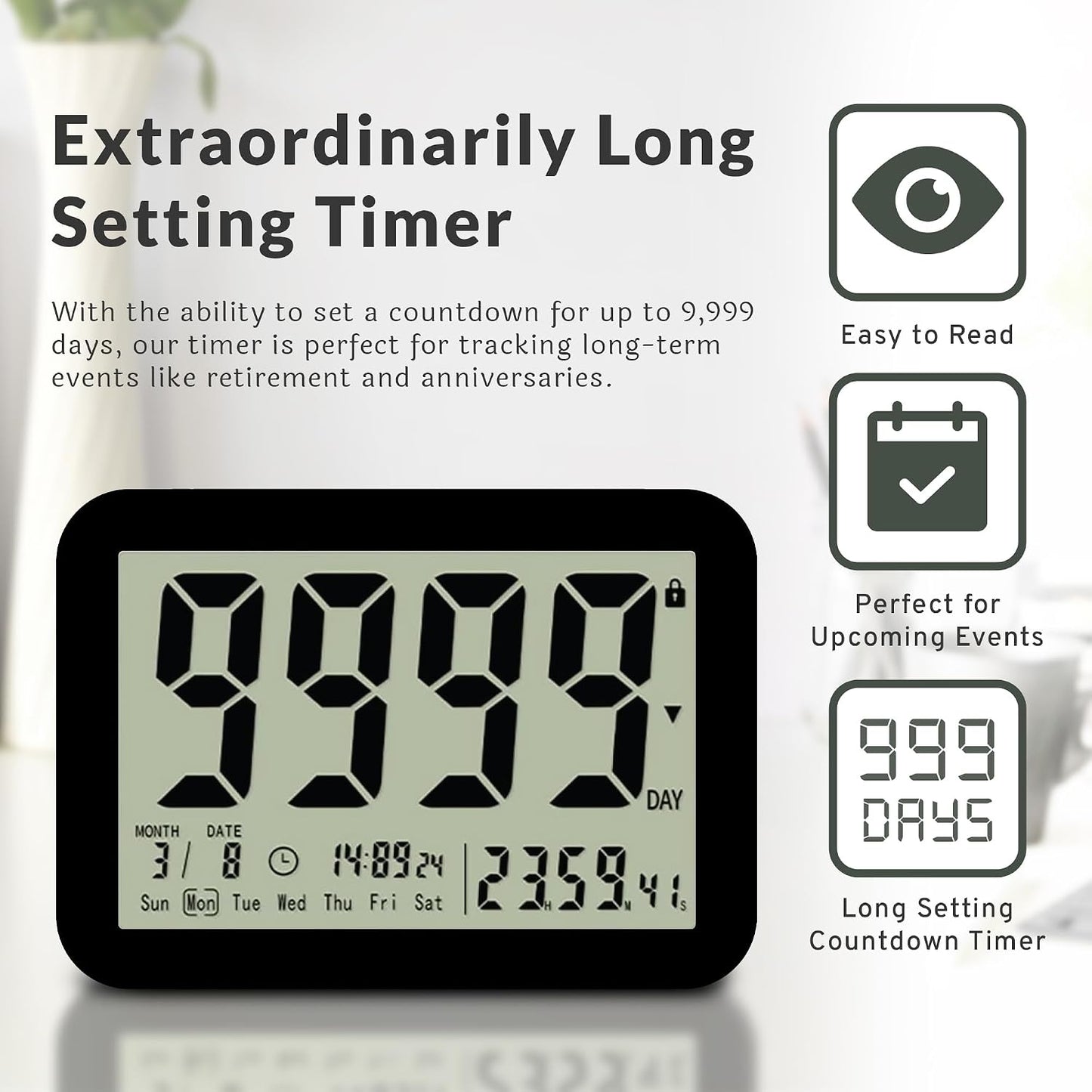 9999 Days Countdown and Count Up Timer