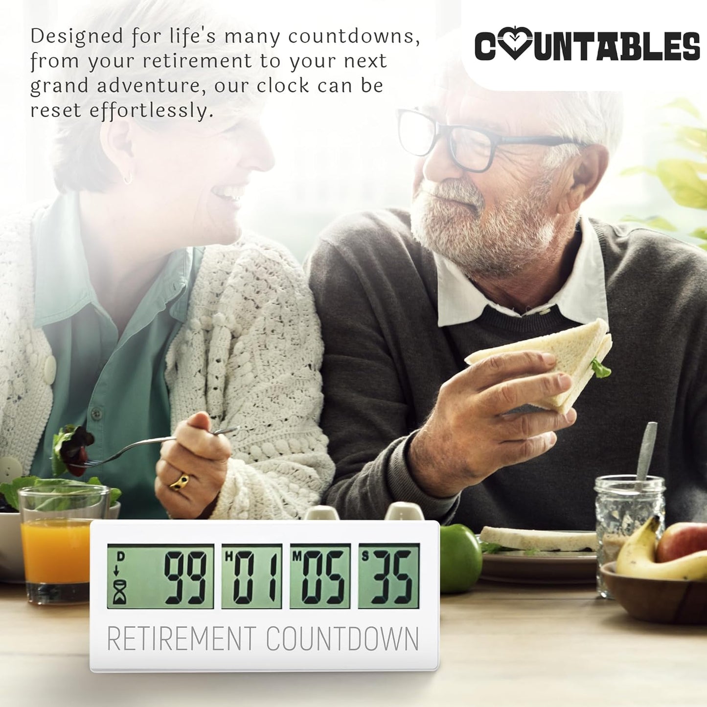 Retirement Countdown Clock - Up to 999 Days LCD Digital Timer