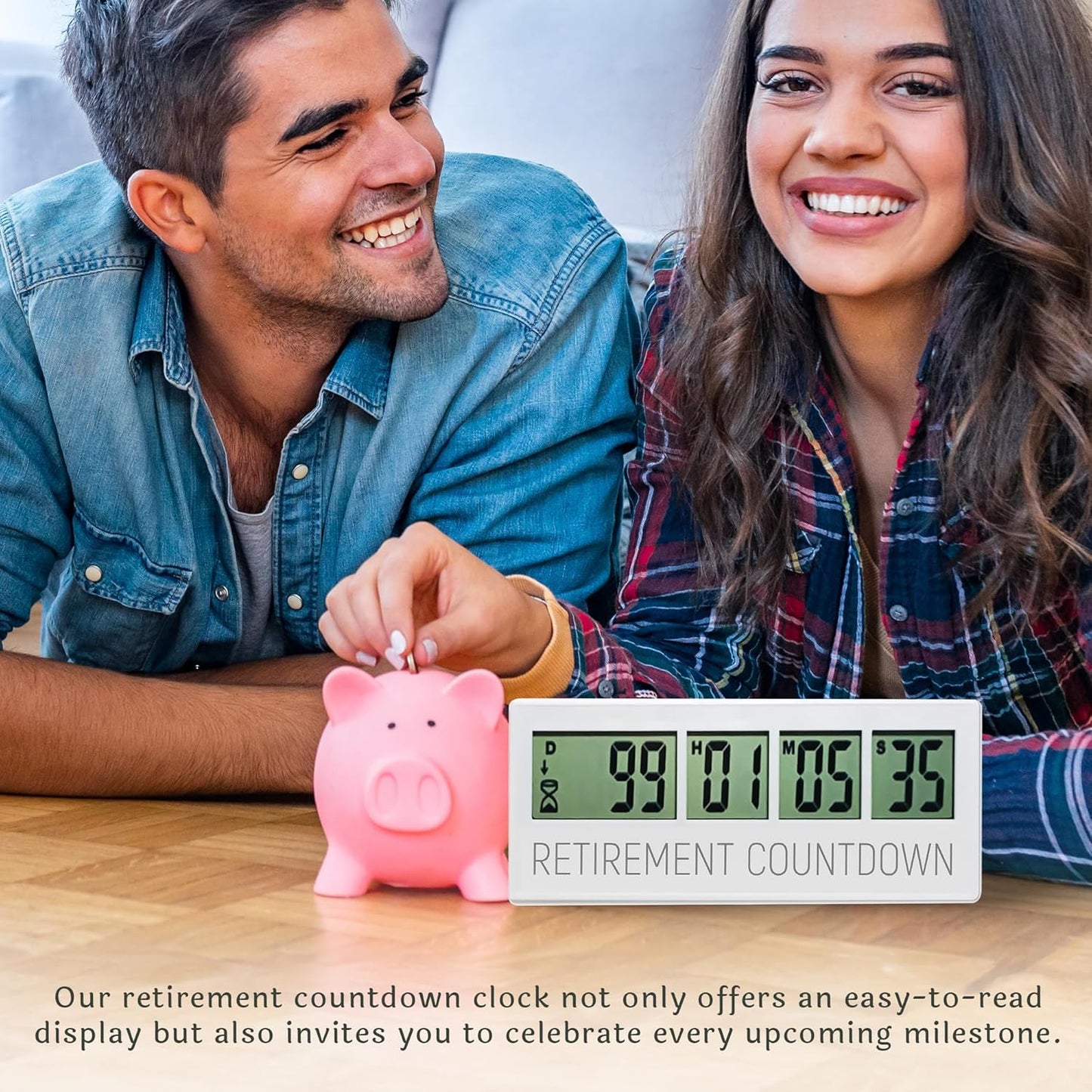 Retirement Countdown Clock - Up to 999 Days LCD Digital Timer